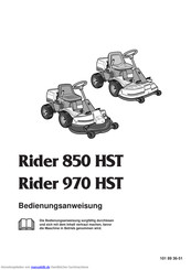 Husqvarna Rider 850 HST Bedienungsanweisung