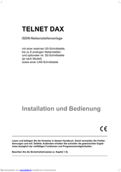 Telebau TELNET DAX Installation Und Betriebsanleitung