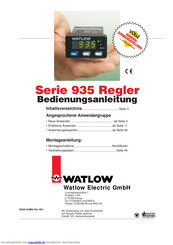 Watlow Series 935A Bedienungsanleitung