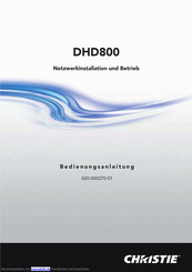 Christie DHD800 Betriebshandbuch