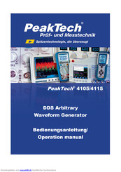 PeakTech 4115 Bedienungsanleitung