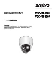 Sanyo VCC-MC600P Bedienungsanleitung