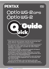 Pentax Optio WG2-GPS Schnellstartanleitung