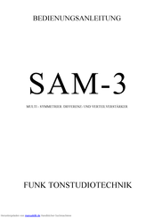 Funk Tonstudiotechnik SAM-3 Bedienungsanleitung