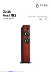 ADAM Audio Pencil MK3 Bedienungsanleitung