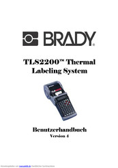 Brady TLS2200 Benutzerhandbuch