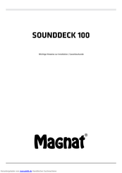 Magnat Audio SOUNDDECK 100 Installationsanleitung