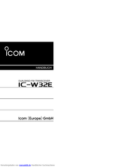 Icom iC-w32e Handbuch