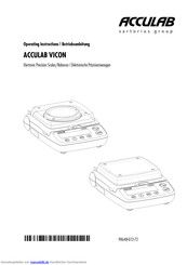 Acculab VICON Betriebsanleitung