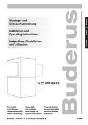 Buderus WPL 80IMRRE Montage- Und Gebrauchsanweisung