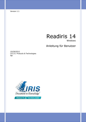 I.R.I.S. Readiris 14 Anleitung