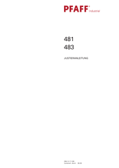 Pfaff 481 Betriebsanleitung