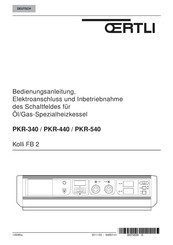 OERTLI PKR-540 Bedienungsanleitung