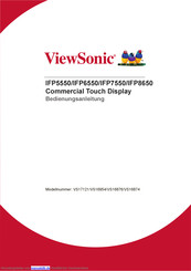 Viewsonic IFP8650 Bedienungsanleitung