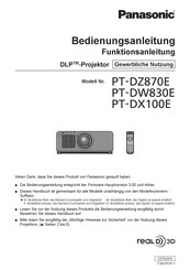 Panasonic PT-DW830E Bedienungsanleitung