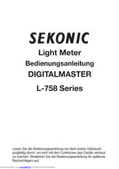 Seconic Digitalmaster L-785 Series Bedienungsanleitung