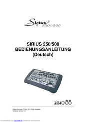Zero 88 Sirius 250 Bedienungsanleitung