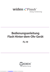 Widex Flash FL-19 Bedienungsanleitung
