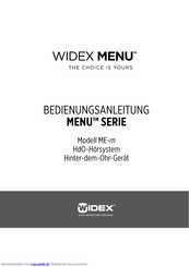 Widex ME-m Bedienungsanleitung