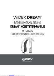 Widex D-FA Bedienungsanleitung