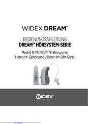 Widex D-FS RIC Bedienungsanleitung