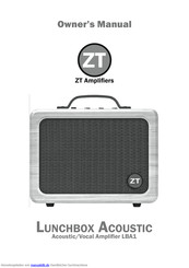 ZT Lunchbox Acoustic LBA1 Betriebsanleitung