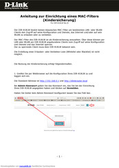 D-Link DIR-818LW Anleitung Zur Einrichtung Eines Mac-Filters