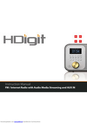 HDigit FM / Internet Radio with Audio Media Streaming and AUX IN Bedienungsanleitung