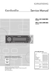 Grundig Allixx SCC 5460 RDS Servicehandbuch