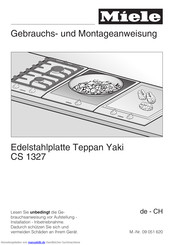 Miele ProLine Teppan Yaki CS 1327 Gebrauchsanweisung