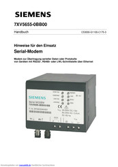 Siemens 7XV5655-0BB00 Handbuch