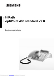 Siemens HiPath optiPoint 400 standard V2.0 Bedienungsanleitung