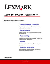 Lexmark Z600 Series Benutzerhandbuch