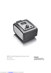 Philips BiPAP autoSV Advanced System One 60 Series Benutzerhandbuch