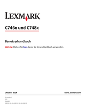 Lexmark C748Serie Benutzerhandbuch