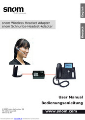 Snom snom Wireless Headset Adapter Bedienungsanleitung