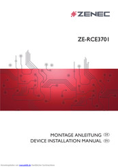 Zenec ZE-RCE3701 Montageanleitung