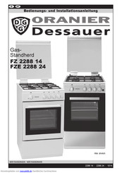 Oranier Dessauer FZ 2288 14 Bedienungs- Und Installationsanleitung