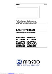 mastro ADC0001 Aufstellungs-, Bedienungs Und Wartungsanweisungen