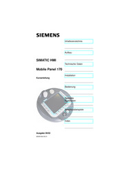 Siemens SIMATIC HMI Mobile Panel 170 Kurzanleitung