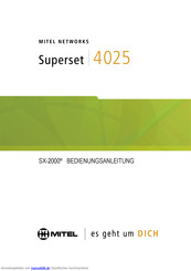 mitel Superset 4025 Bedienungsanleitung