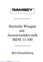 Ramsey MINI 11-100 Betriebsanleitung