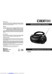BEATFOXX CDB-230 Boomtastic Bedienungsanleitung