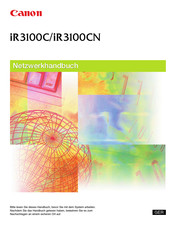 Canon iR3100CN Netzwerkhandbuch