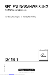 Küppersbusch IGV 458.3 Bedienungsanweisung