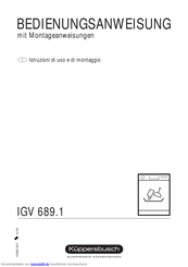 Küppersbusch IGV 689.1 Bedienungsanweisung