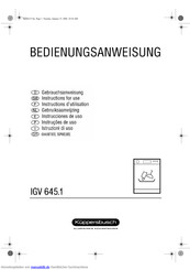 Küppersbusch IGV 645.1 Bedienungsanweisung