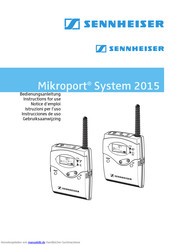 Sennheiser Mikroport System 2015 Bedienungsanleitung