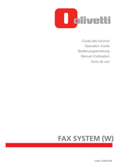 Olivetti Fax System (W) Bedienungsanleitung