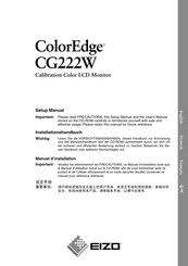 Eizo ColorEdge CG222W Benutzerhandbuch